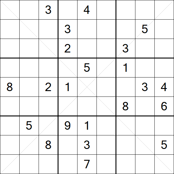 Sudoku X - Schwierig