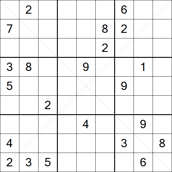 Sudoku X - Schwierig