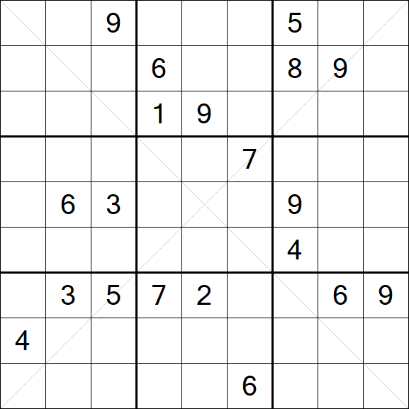 Sudoku X - Difficile