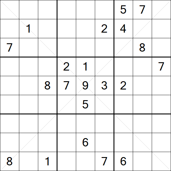 Sudoku X - Schwierig