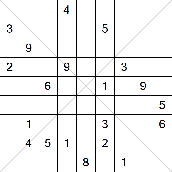 Sudoku X - Schwierig