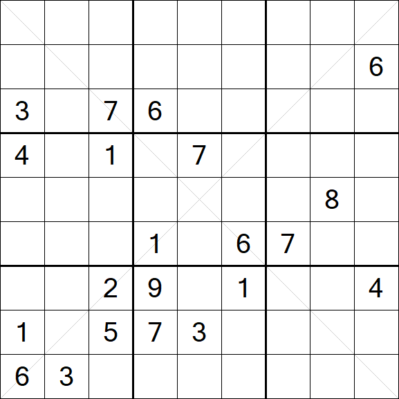Sudoku X - Schwierig