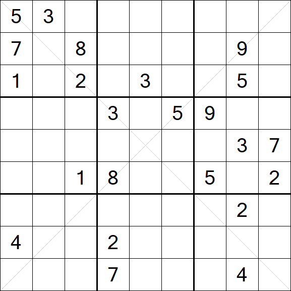 Sudoku X - Schwierig