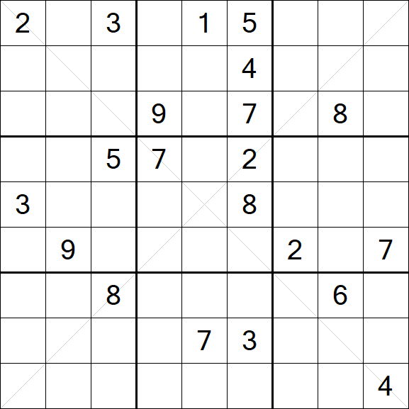 Sudoku X - Schwierig