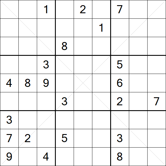 Sudoku X - Schwierig