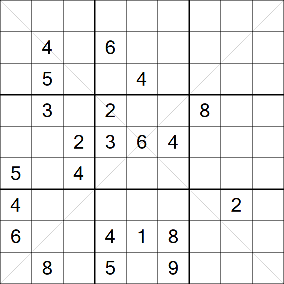 Sudoku X - Difficile