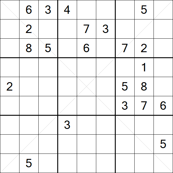 Sudoku X - Difficile