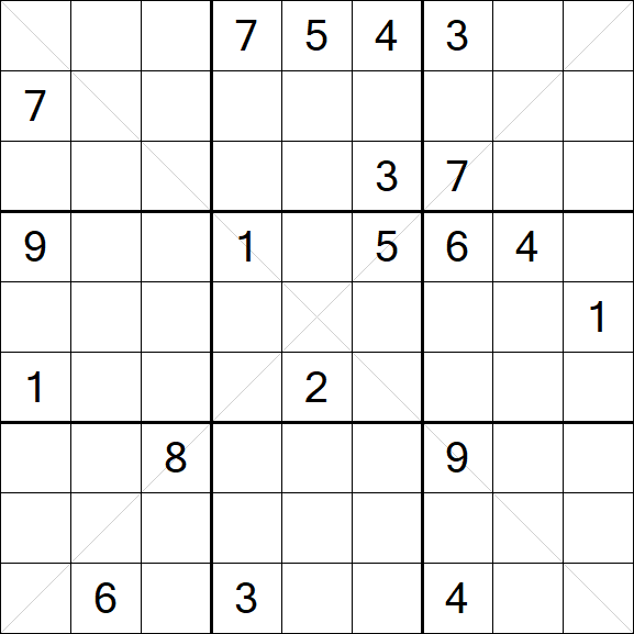 Sudoku X - Schwierig