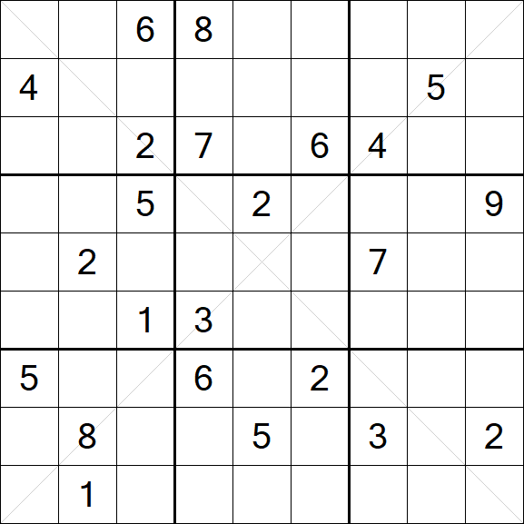 Sudoku X - Schwierig