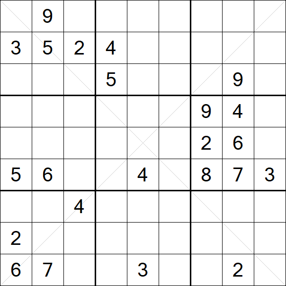 Sudoku X - Schwierig