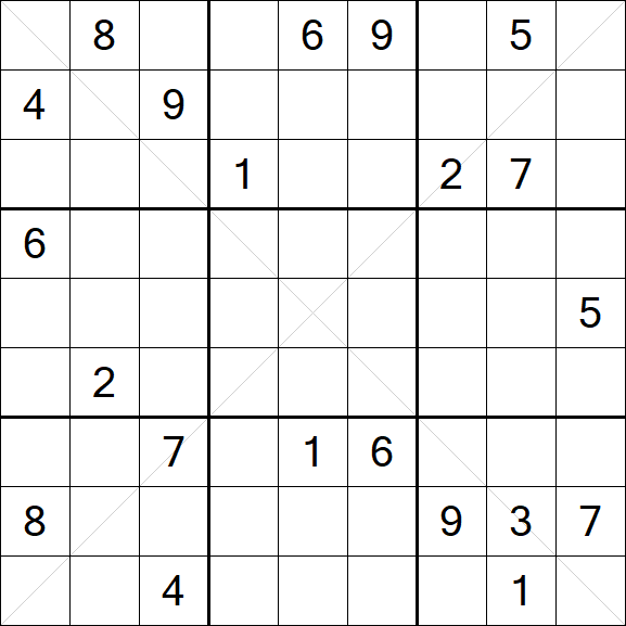 Sudoku X - Schwierig