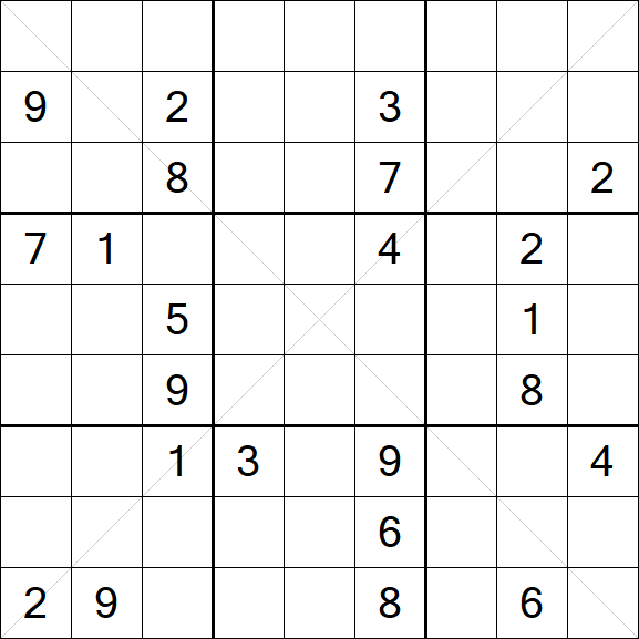 Sudoku X - Schwierig