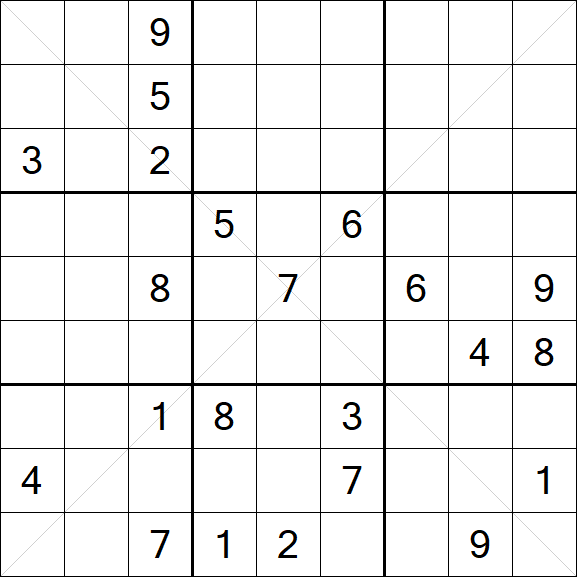 Sudoku X - Schwierig