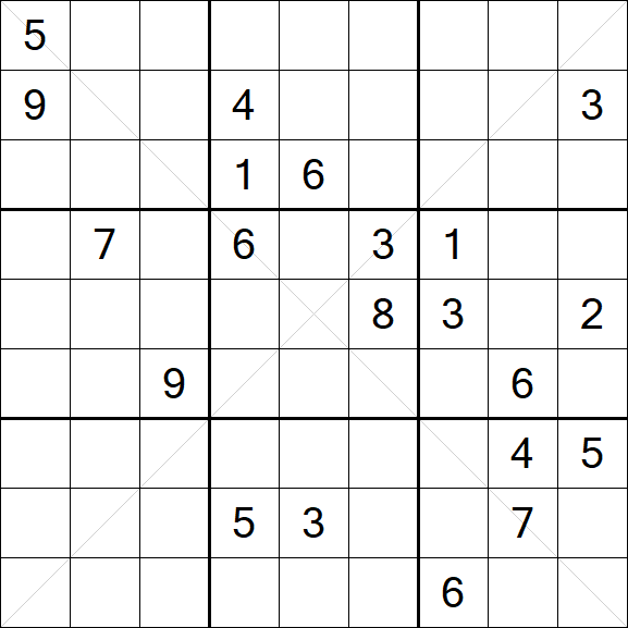 Sudoku X - Schwierig
