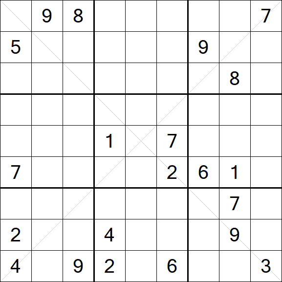 Sudoku X - Schwierig