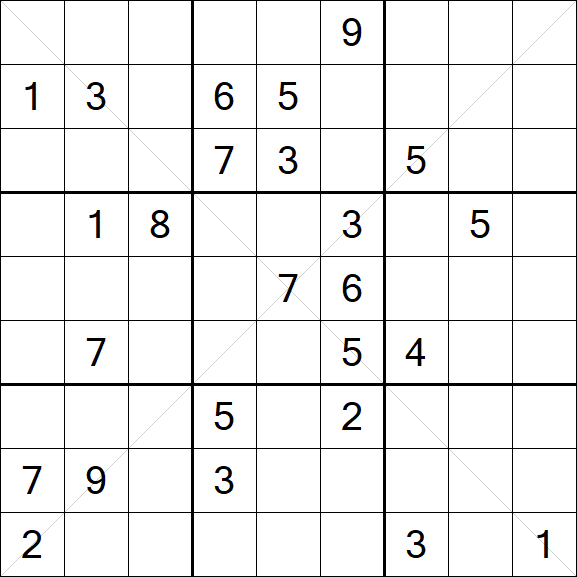 Sudoku X - Schwierig