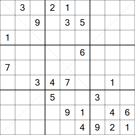Sudoku X - Schwierig