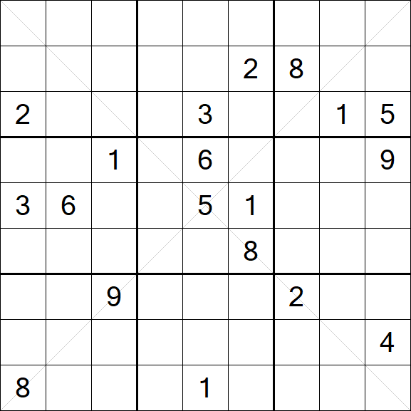 Sudoku X - Schwierig