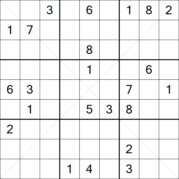 Sudoku X - Schwierig