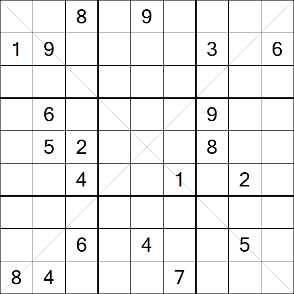 Sudoku X - Schwierig