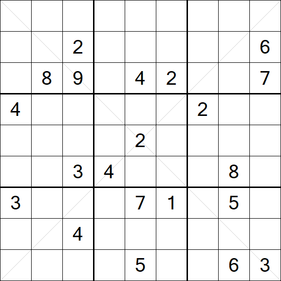 Sudoku X - Schwierig