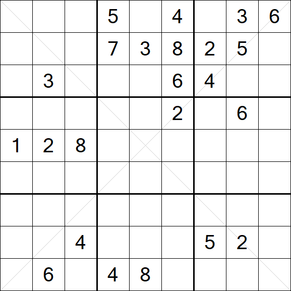 Sudoku X - Schwierig