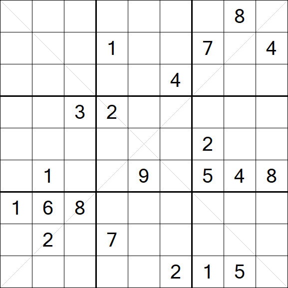 Sudoku X - Schwierig