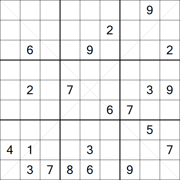 Sudoku X - Schwierig