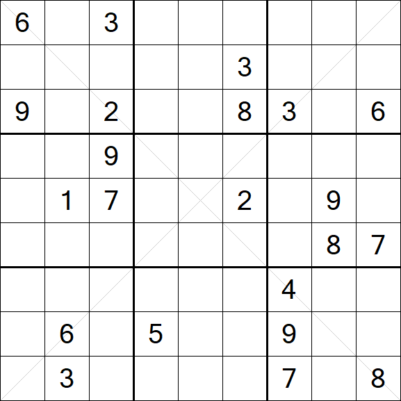 Sudoku X - Difficile