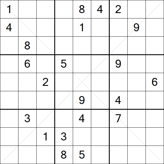 Sudoku X - Difficile
