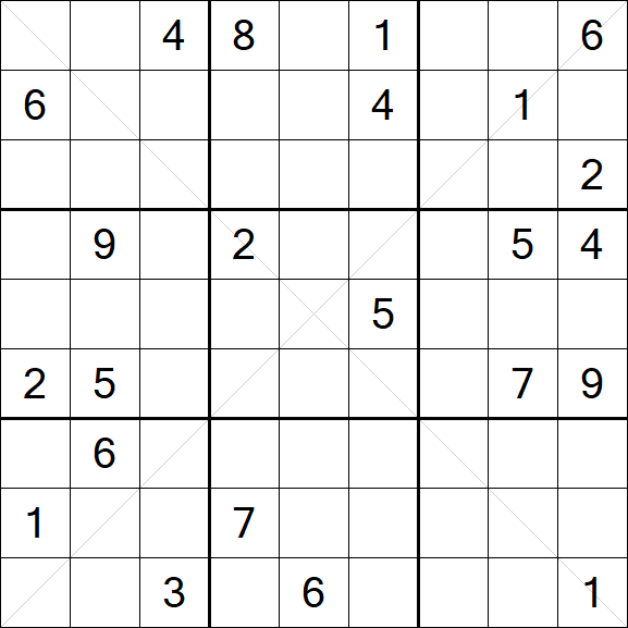 Sudoku X - Difficile