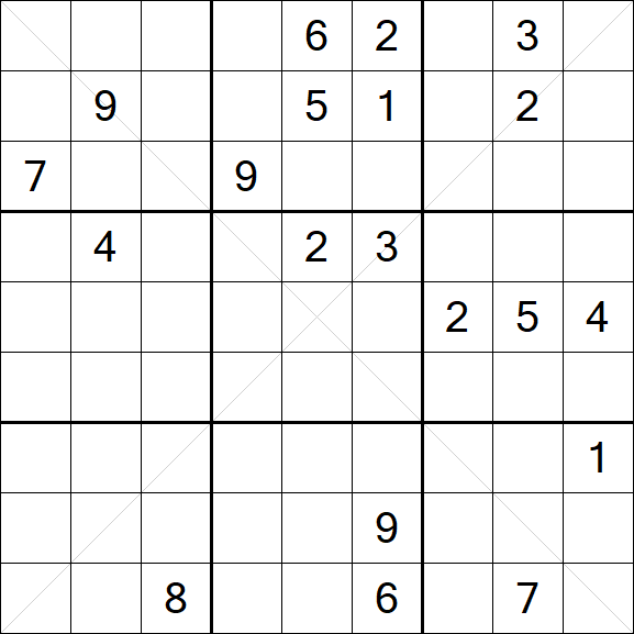 Sudoku X - Difficile