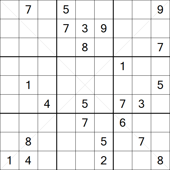 Sudoku X - Difficile