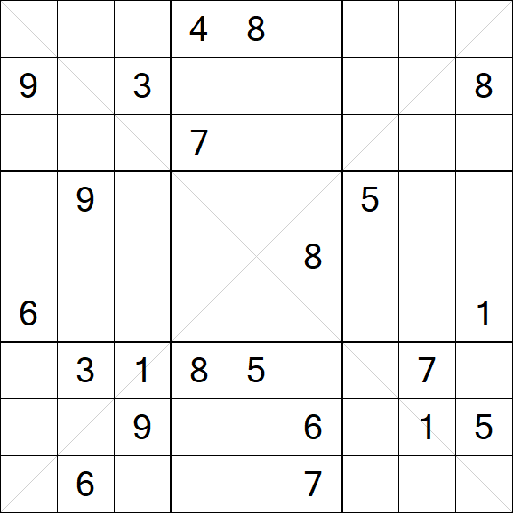 Sudoku X - Difficile