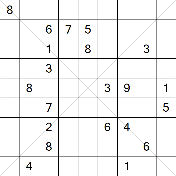 Sudoku X - Difficile