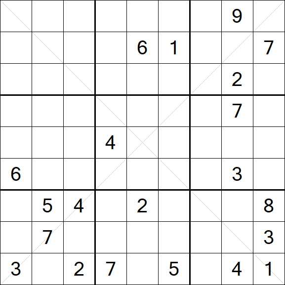 Sudoku X - Difficile
