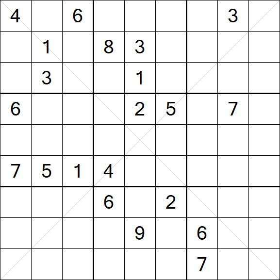 Sudoku X - Difficile