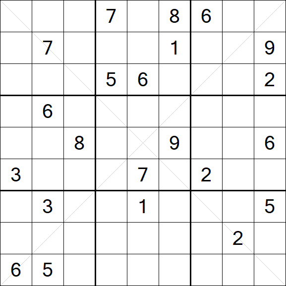 Sudoku X - Difficile