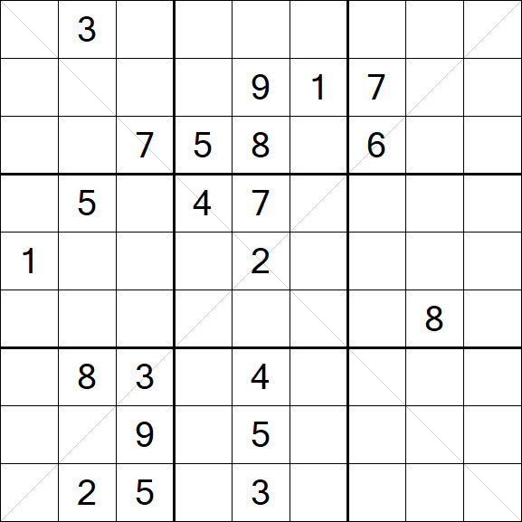 Sudoku X - Difficile