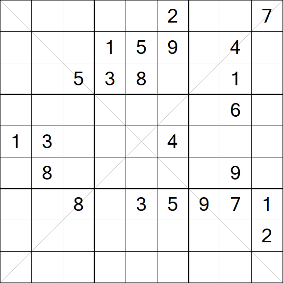 Sudoku X - Difficile