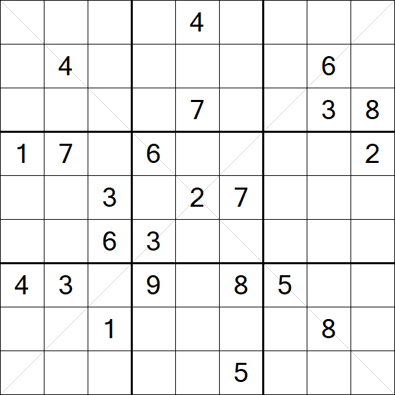 Sudoku X - Difficile