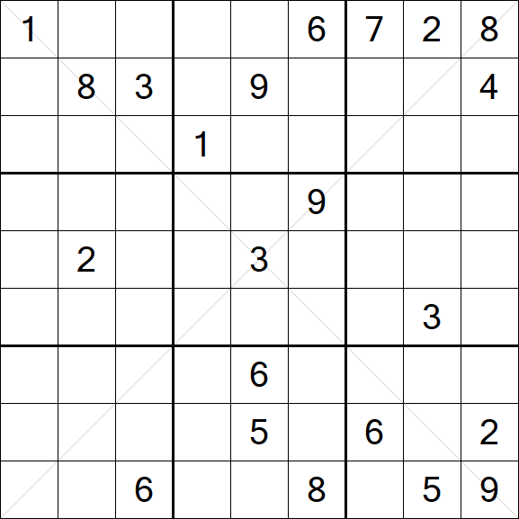 Sudoku X - Difficile