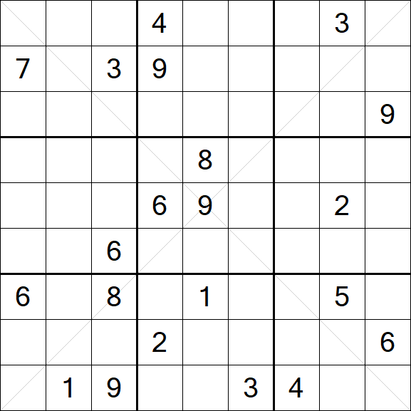 Sudoku X - Difficile