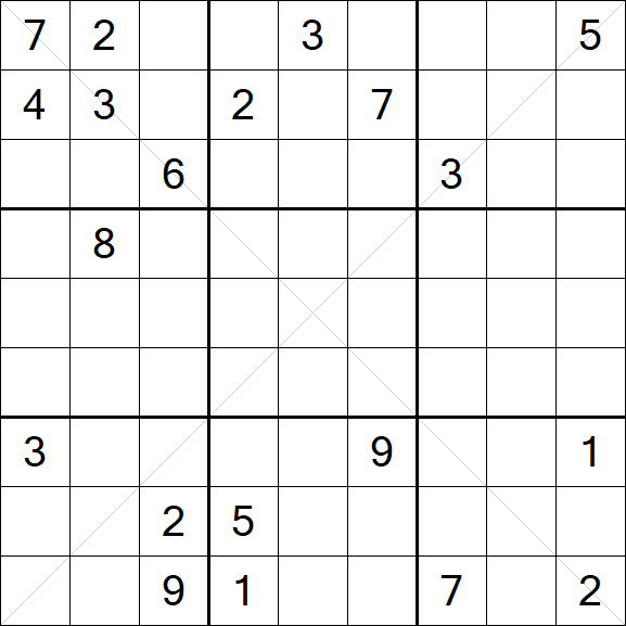 Sudoku X - Difficile