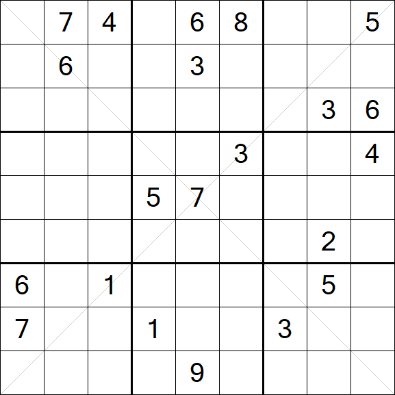 Sudoku X - Hard