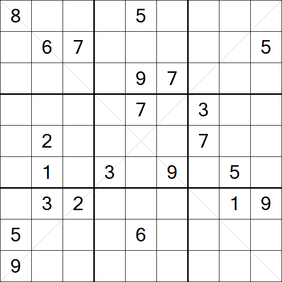 Sudoku X - Difficile