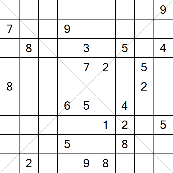 Sudoku X - Difficile