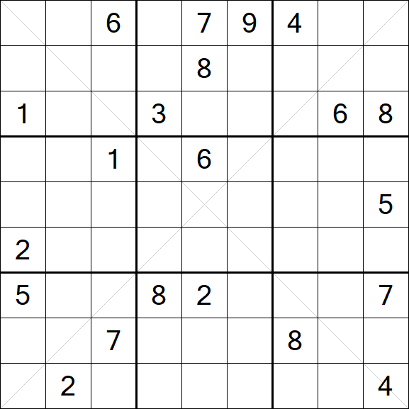 Sudoku X - Difficile