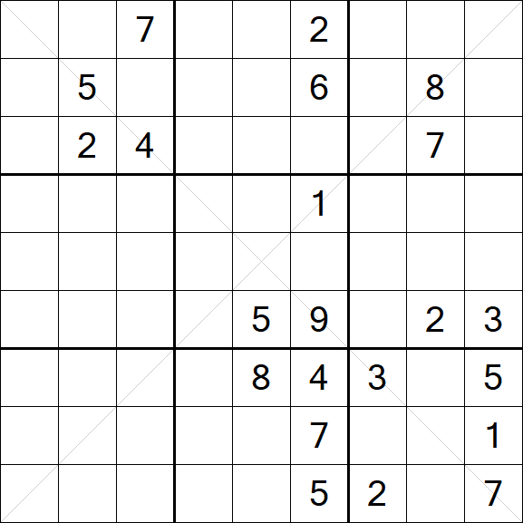 Sudoku X - Difficile