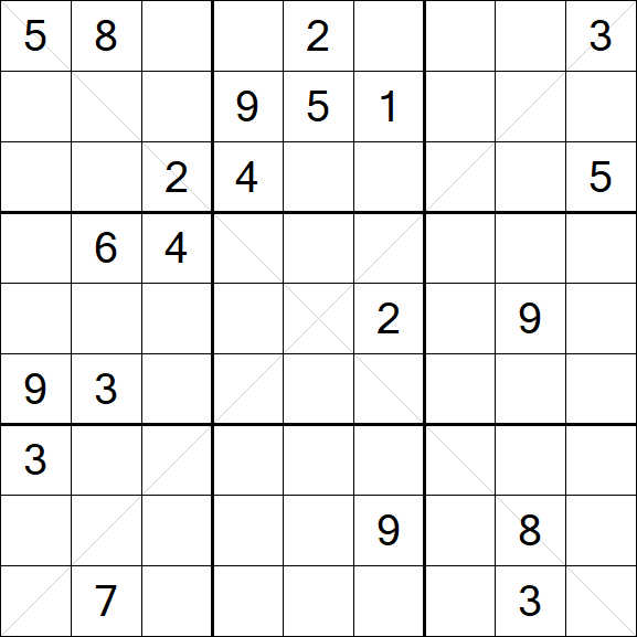 Sudoku X - Difficile